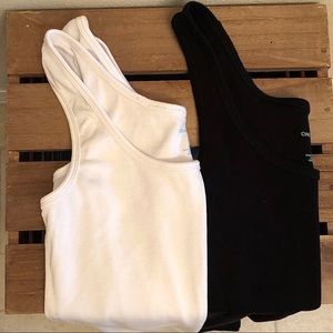 Cynthia Rowley Black & White Tank Set, Size M